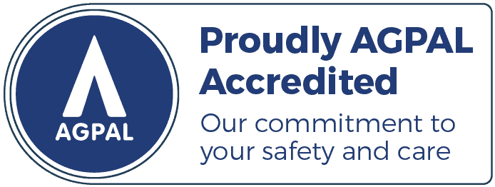 Proudly AGPAL Accredited badge, Shire Family Medical, Sutherland