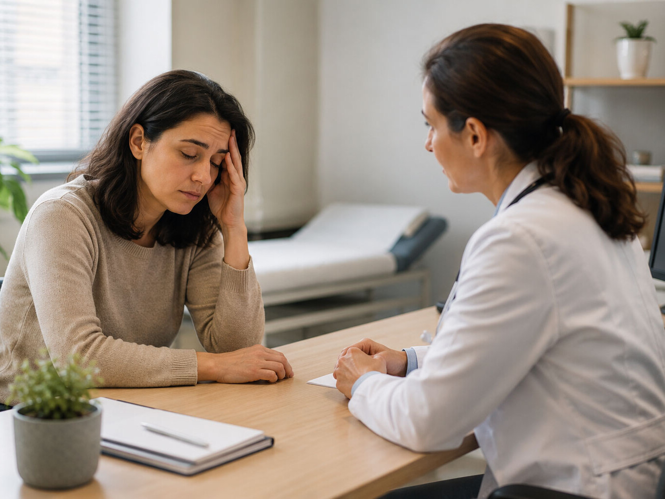 Calm consultation in a modern clinic
