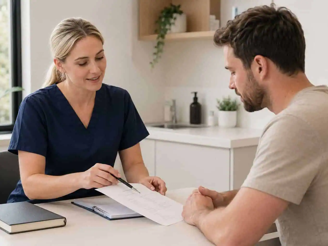 Medical consultation in a bright office