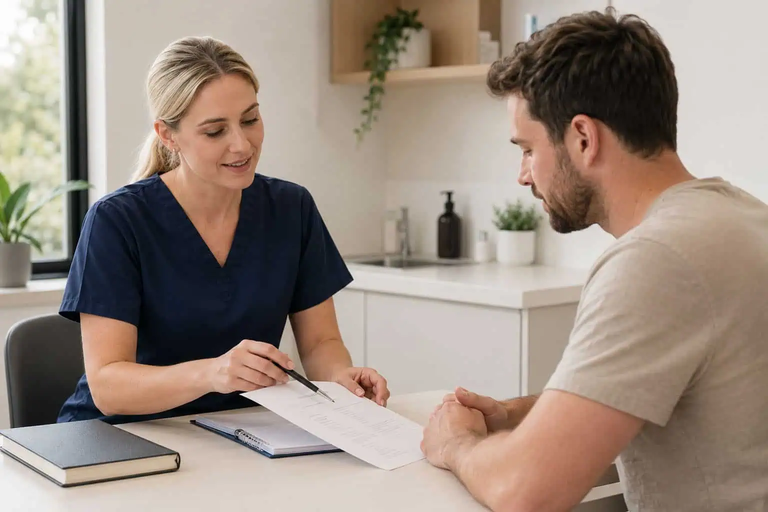 Medical consultation in a bright office