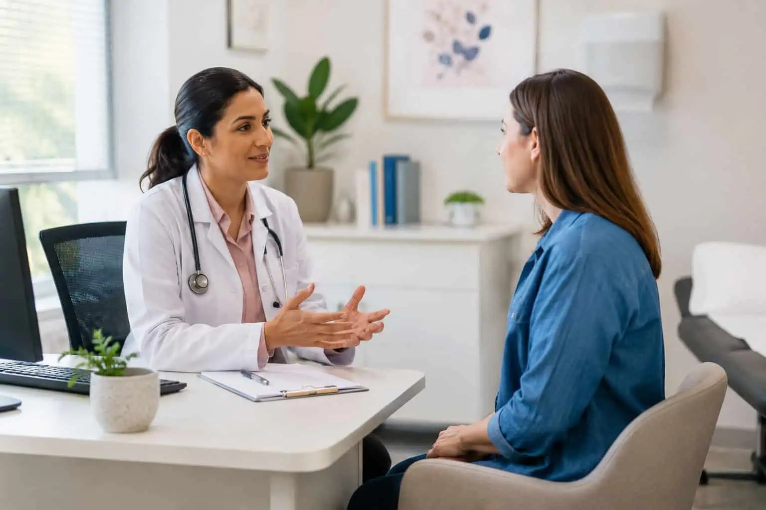 Professional consultation in a medical office